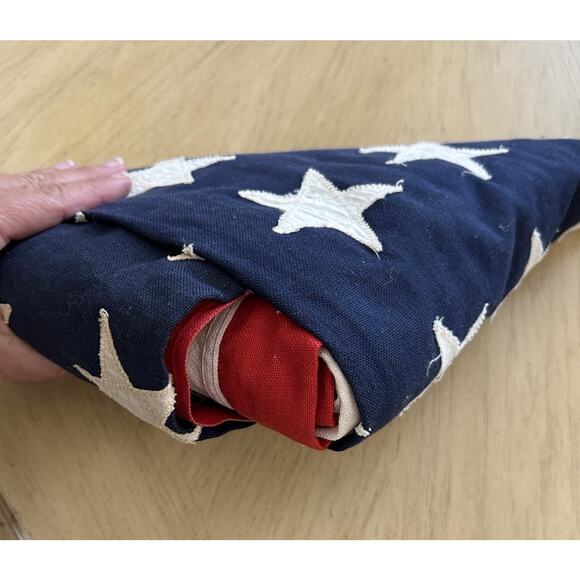 VTG RARE American Flag Bulldog Bunting 48 Stars WW2/Korean 40s US Treasury Dept - Picture 13 of 16